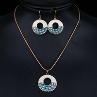 Side angle view of Khaista blue rainbow set