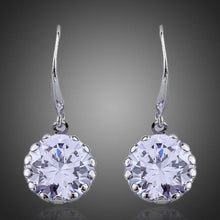 Load image into Gallery viewer, Round Cubic Zirconia Drop Earrings - KHAISTA Fashion Jewellery
