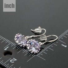 Load image into Gallery viewer, Round Cubic Zirconia Drop Earrings - KHAISTA Fashion Jewellery
