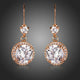 Round CZ Fashion Drop Earrings