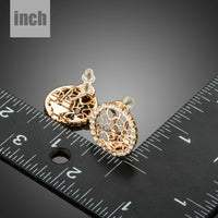 round CZ hearts clip earrings detail view by KHAISTA