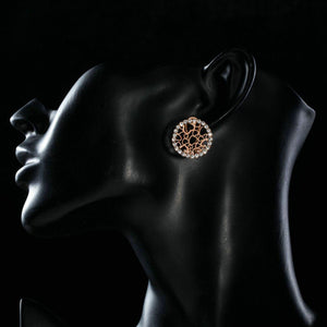 Round Cubic Zirconia Hearts Clip Earrings - KHAISTA Fashion Jewellery