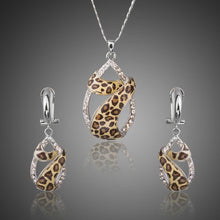 Load image into Gallery viewer, Round CZ Cystal Leopard Pattern Jewelry Set - KHAISTA Fashion Jewellery
