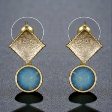 Load image into Gallery viewer, Round Dangle Earrings -KPE0379 - KHAISTA Fashion Jewellery
