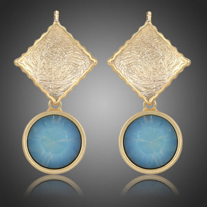 Round Dangle Earrings -KPE0379 - KHAISTA Fashion Jewellery