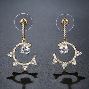 Round Dangle Earrings -KPE0380 - KHAISTA Fashion Jewellery