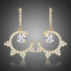 Round Crystal Dangle Earrings