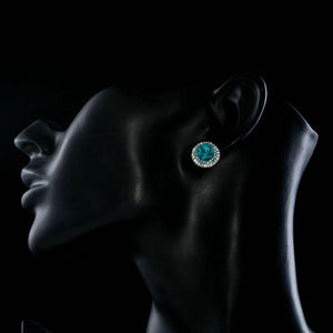 Round Deep Sea Stud Earrings - KHAISTA Fashion Jewellery