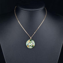 Load image into Gallery viewer, Round Ocean Waves Pendant Necklace - KHAISTA Fashion Jewellery
