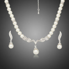 Load image into Gallery viewer, Round Pearl Strand Earrings and Necklace Jewelry Set - KHAISTA Fashion Jewellery
