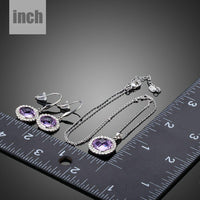 Round purple crystal drop detail by KHAISTA