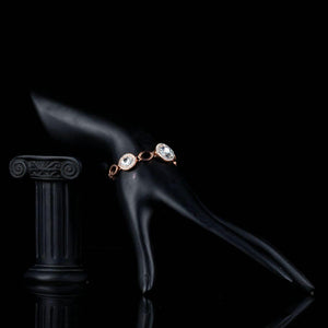 Round Rhinestone Link Chain Crystal Bracelet - KHAISTA Fashion Jewellery