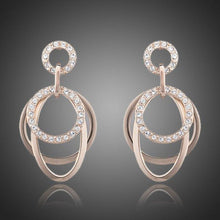 Load image into Gallery viewer, Round Rhinestones Drop Earrings - KHAISTA Fashion Jewellery
