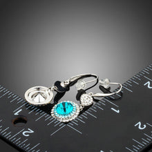 Load image into Gallery viewer, Round SeaBlue Hook Drop Earrings - KHAISTA Fashion Jewellery
