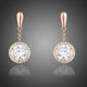 Round Cubic Zirconia Drop Earrings
