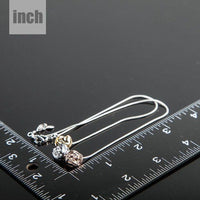 Pendant detail on KHAISTA row of roses crystal pendant necklace
