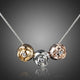 Row of Roses Crystal Pendant Necklace