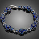 Royal Blue CZ Toggle Clasp Bracelet