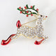 Crystal Reindeer Brooch Pin