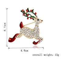 Reindeer antler detail on Khaista crystal brooch