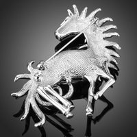 Close-up of crystals on Khaista horse brooch