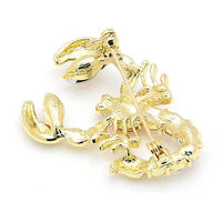 Close-up of crystals on Khaista scorpion brooch