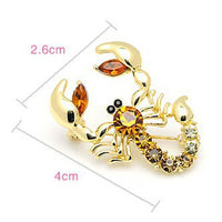 Scorpion detail on Khaista crystal statement brooch