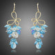 Sea Blue Crystal Drop Earrings