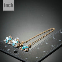 Sea blue floral stud detail by Khaista