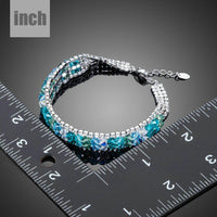 sea blue lobster clasp bracelet detail view by KHAISTA