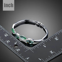 sea wave crystal bangle bracelet detail view by KHAISTA