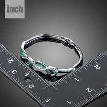 Load image into Gallery viewer, Sea Wave Crystal Bangle Bracelet - KHAISTA Fashion Jewellery
