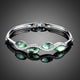 Sea Wave Crystal Bangle Bracelet
