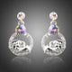 Crystal Sheep Design Dangle Earrings