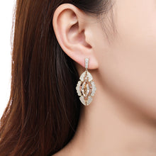 Load image into Gallery viewer, Shield Austrian Crystals Dangle Earrings -KPE0384 - KHAISTA Fashion Jewellery
