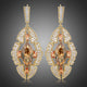 Austrian Crystal Shield Dangle Earrings