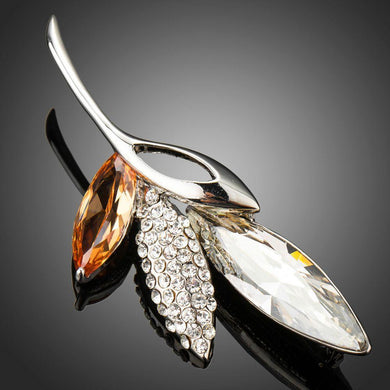 Shinning Luxury CZ Plant Leaf Fashion Brooches Pins For Women - KHAISTA Fashion Jewellery