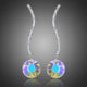 Shiny Arc Long Dangle Drop Earrings