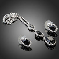 Close-up of black waterdrop stones on Khaista set