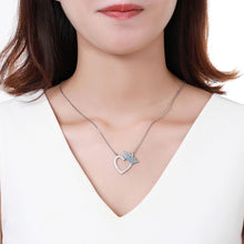 Load image into Gallery viewer, Silver Heart Crown Shaped Cubic Zirconia Necklace - KHAISTA Fashion Jewellery
