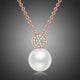 Simulated Pearl Dazzling Pendant Necklace