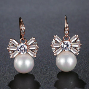 Simulated Pearl Earrings -KPE0332 - KHAISTA Fashion Jewellery