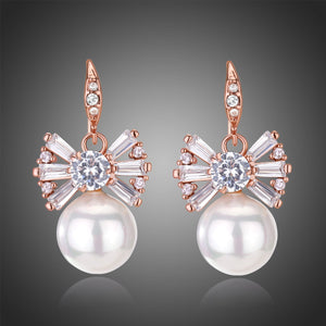 Simulated Pearl Earrings -KPE0332 - KHAISTA Fashion Jewellery