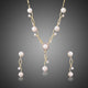 Pearl Vine and Austrian Crystal Vintage Necklace and Earrings Set