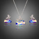 Sitting Butterfly Crystal Casual Jewellery Set