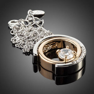 Snake Chain Round Necklace Pendant - KHAISTA Fashion Jewellery