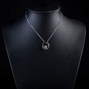 Snake Chain Round Necklace Pendant - KHAISTA Fashion Jewellery