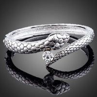 KHAISTA crystal snake design bangle on white background