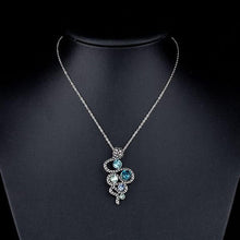 Load image into Gallery viewer, Snake Design Stellux Austrian Crystals Necklace KPN0049 - KHAISTA Fashion Jewellery
