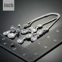 Waterdrop pendant detail by Khaista white set